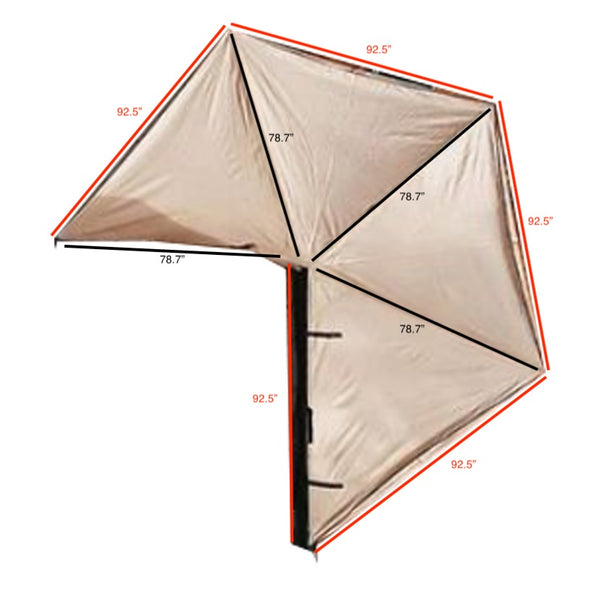 Guana Equipment Morpho 270 Degree Awning Dimensions