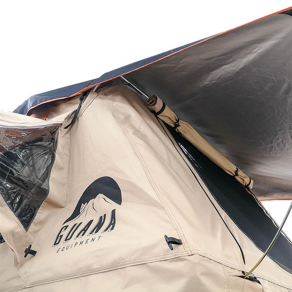 Silver Coating under the Rainfly of the Wanaka 72" Roof Top Tent With XL Annex - 4 Person Size
