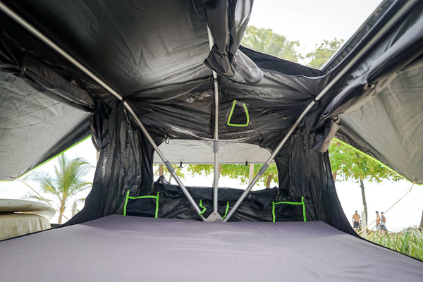inside the Guana Equipment Kamuk 48" 2 Person Roof Top Tent