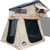 Guana Equipment Wanaka 64" Roof Top Tent With XL Annex Front Side View