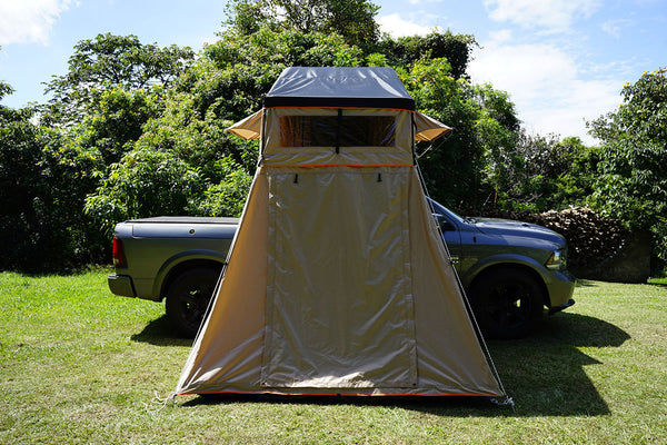 side view of the xl annex of the wanaka 3 person RTT